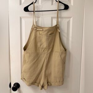 Cider Beige Overalls with Front Pocket